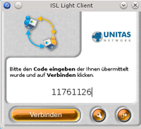 Screenshot ISL Client: Verbinden